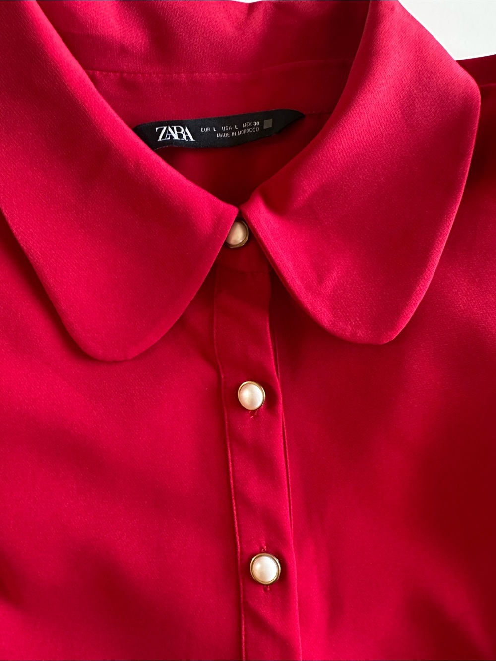 Zara Red Short Sleeve Polo Mini Dress - Picture 11 of 11